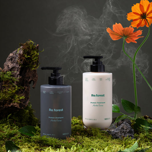 RE:FOREST Protein Hair Care Set (Shampoo + Treatment) (FREE COTTON TOWEL)