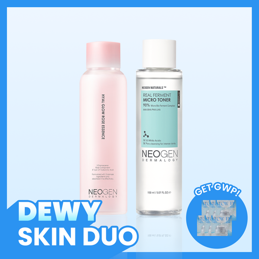 [Fall into Savings] Day-to-Night Dewy Skin | Micro Essence + Rose Essence + Free 6 Niacinamide pads