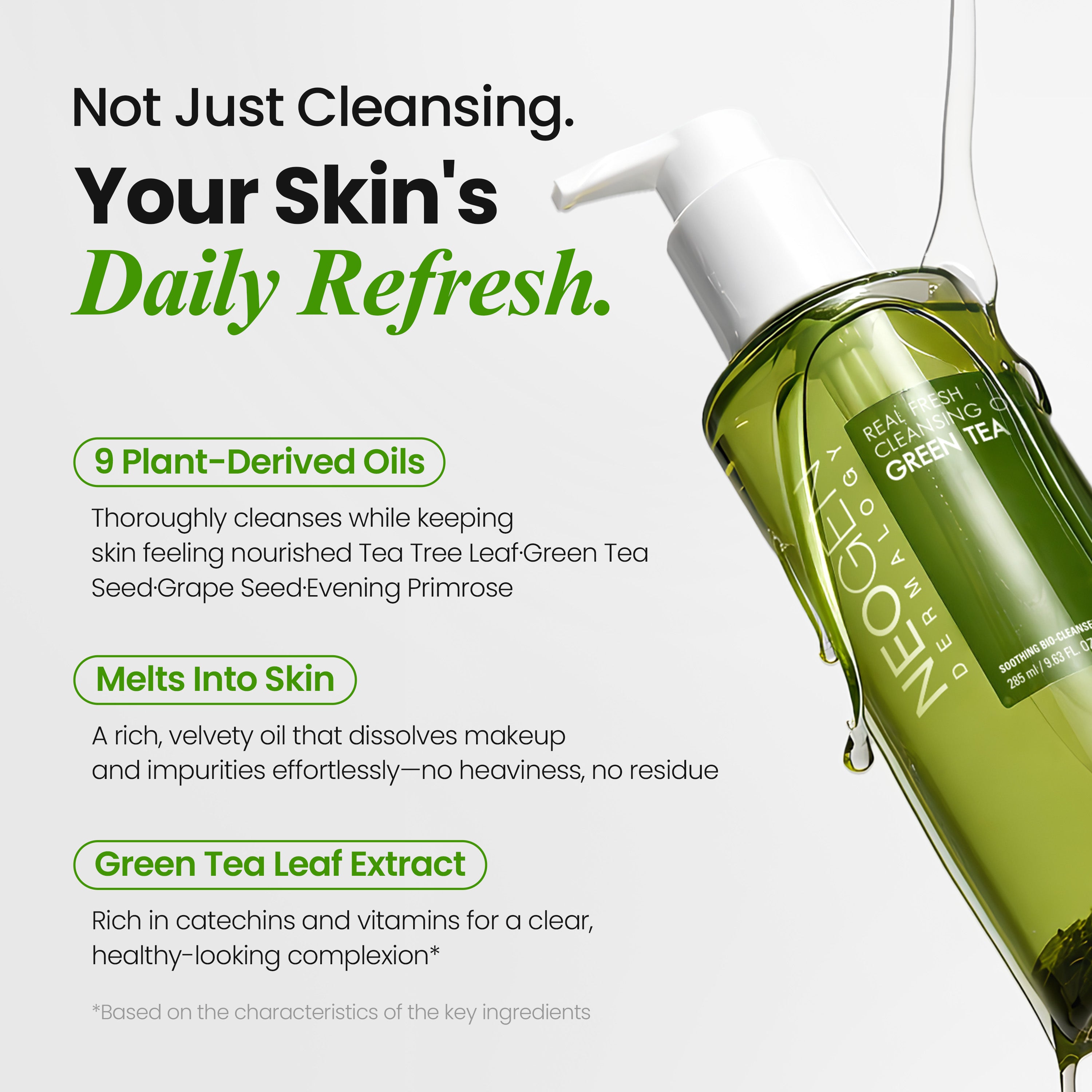 REAL FRESH CLEANSING OIL GREEN TEA