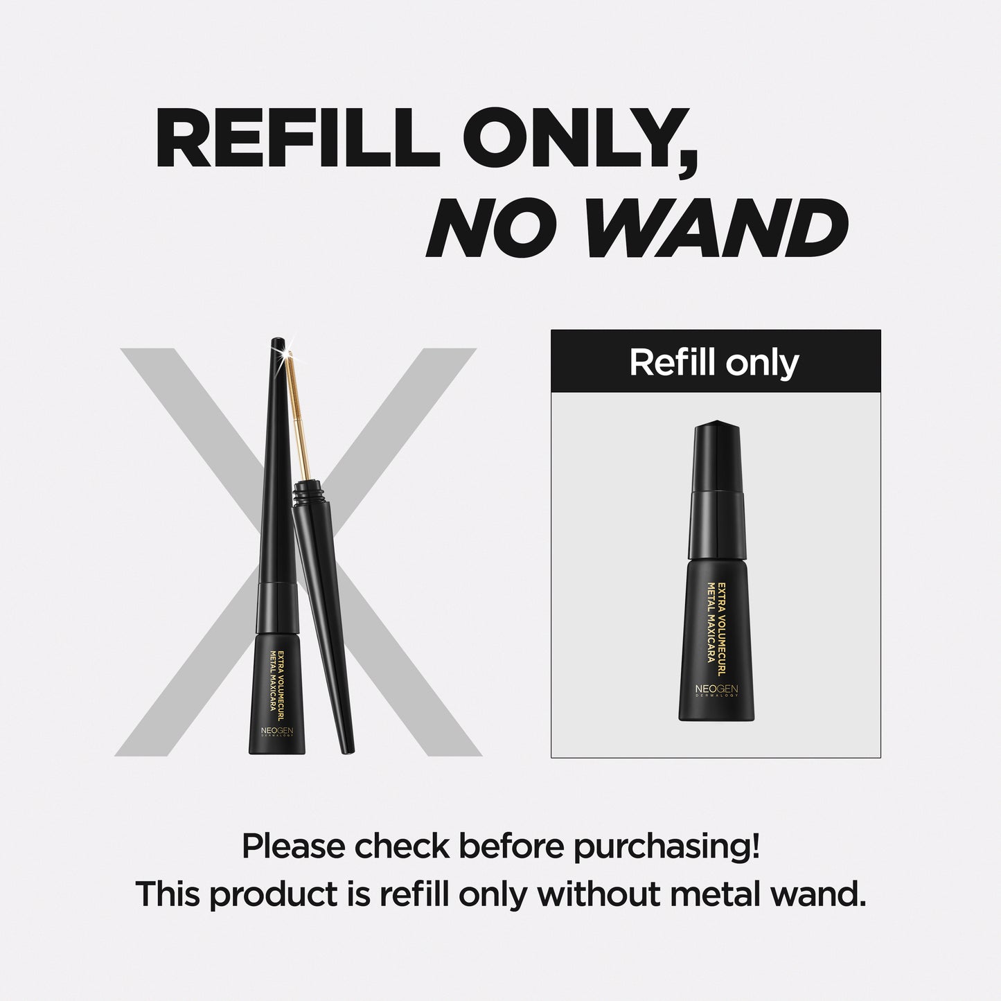 Extra Volume Curl Metal Mascara - Black Refill