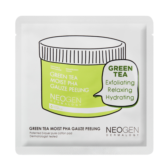 Green Tea Moist Pha Gauze Peeling (10 Pads)
