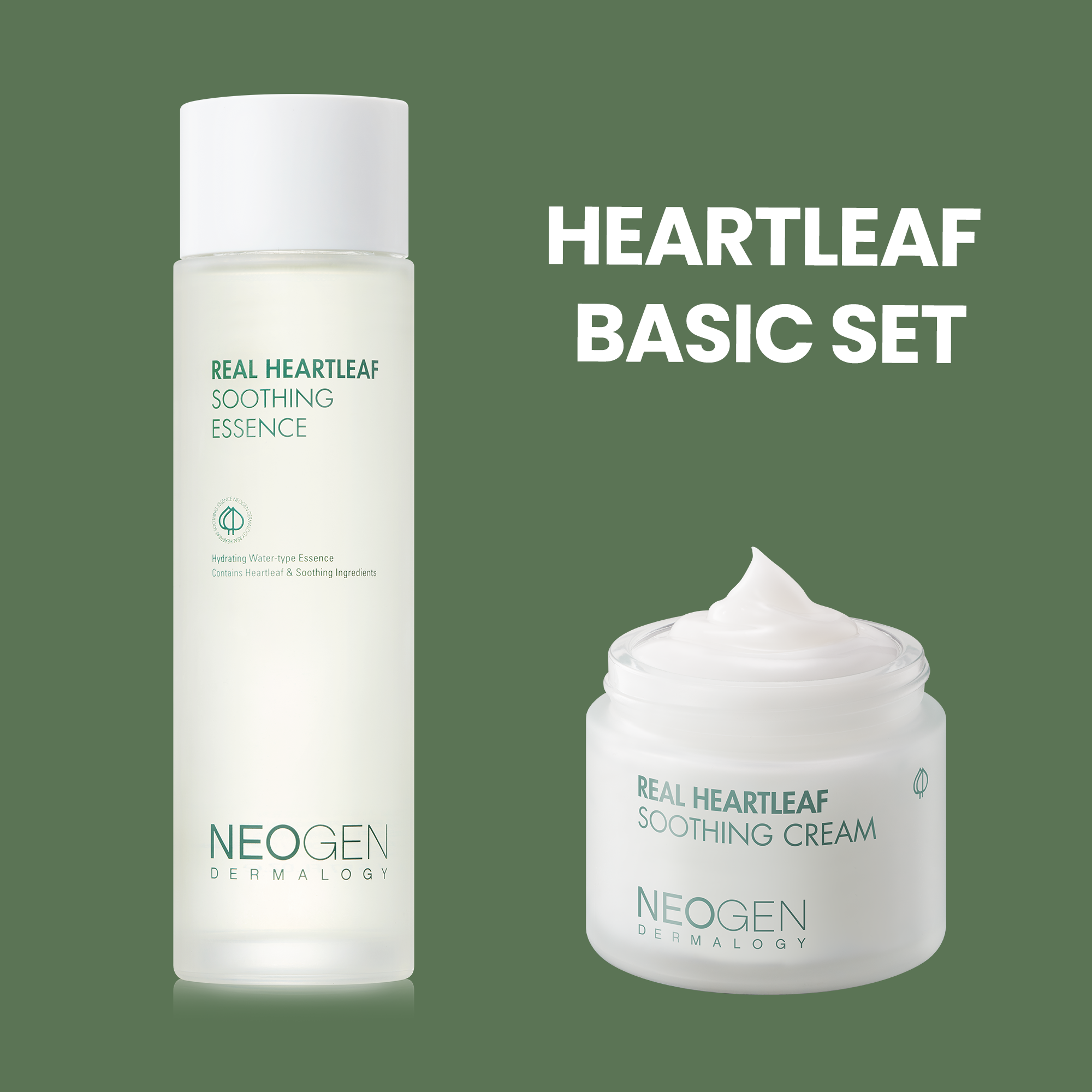 Heartleaf Basic Set (Real Heartleaf Soothing Essence,Real Heartleaf Soothing Cream)