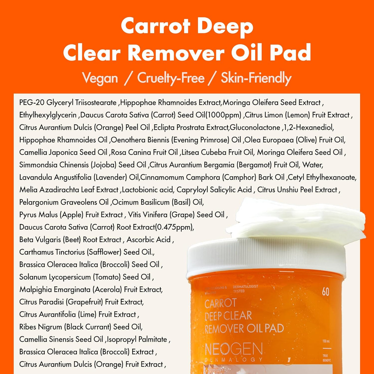 GOOD CLEANSING IS A KEY: MASCARA+LIP TINT SERUM(3COLORS) + CARROT PADS