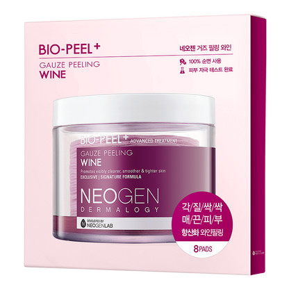 [1BOX / 76ea] NEOGEN DERMALOGY Bio-Peel Gauze Peeling Wine 2.48 oz / 76ml (8 Pads)