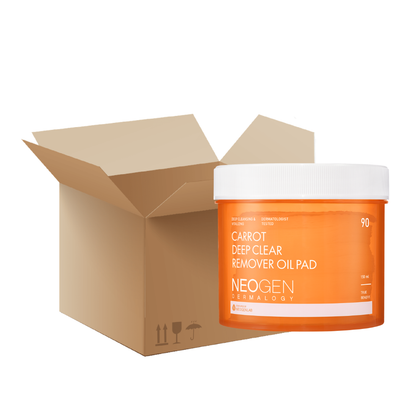 [1BOX / 30ea] NEOGEN DERMALOGY Carrot Deep Clear Oil Pad 150ml (60 Pads)