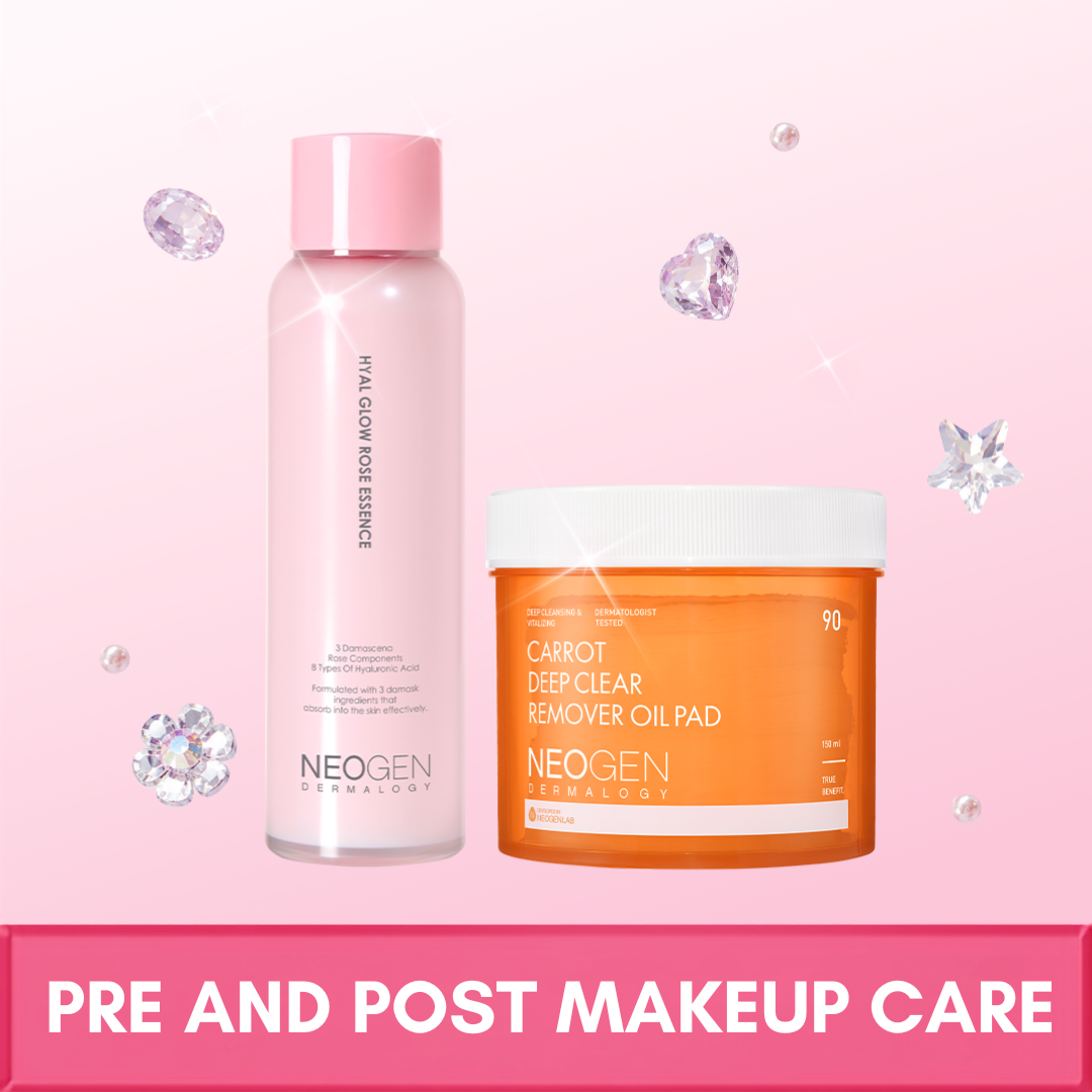 [Value Set] Hyal Glow Rose Essence + Carrot Deep Clear Oil Pad