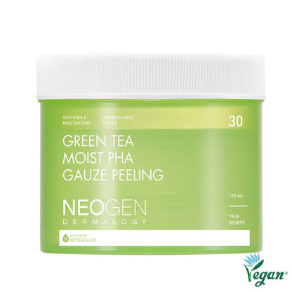 Green Tea Moist Pha Gauze Peeling 190ml (30 Pads)_VEGAN (SALE)