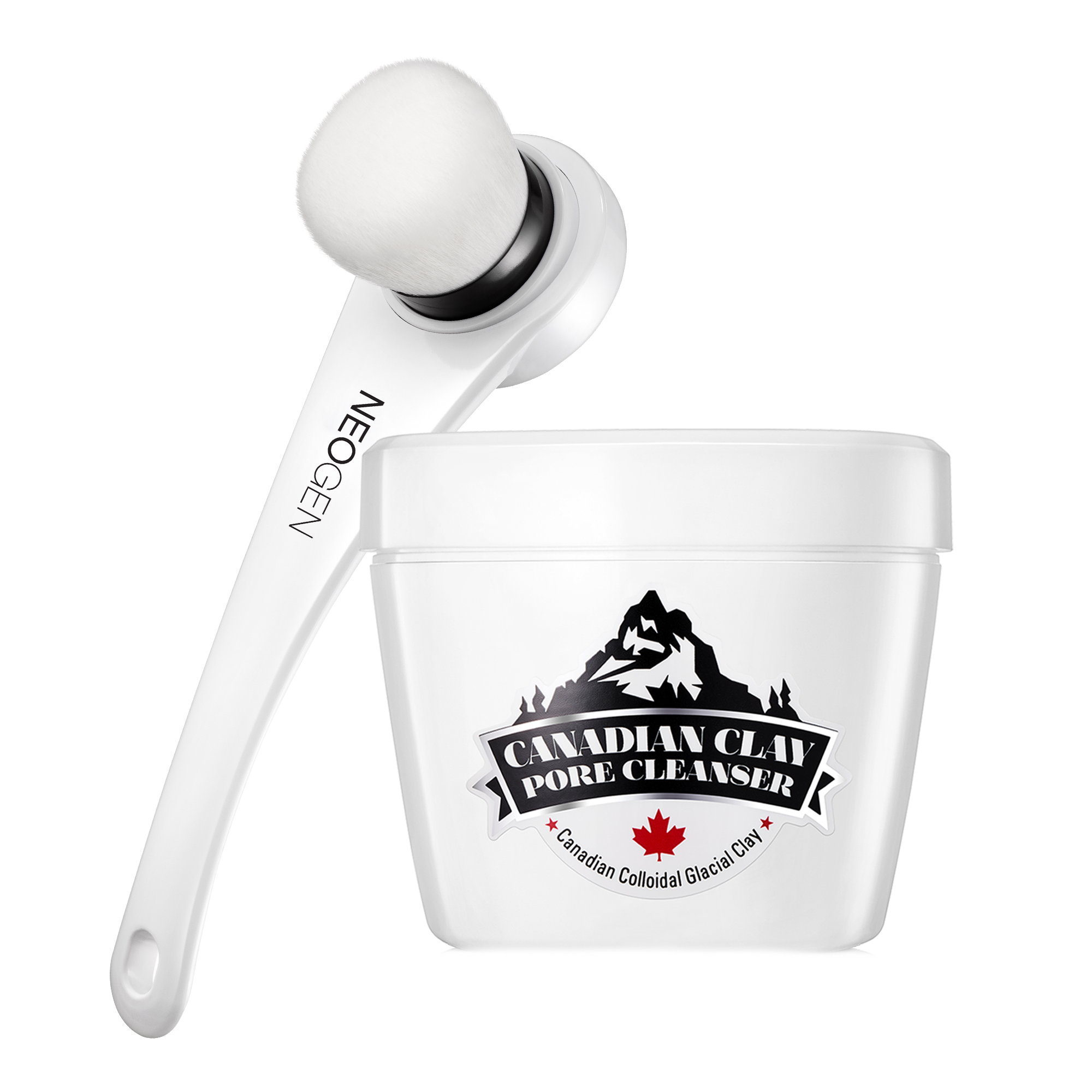 NEOGEN DERMALOGY Canadian Clay Pore Cleanser Kit (Pore Cleanser 4.2 oz / 120g + 1 Brush)