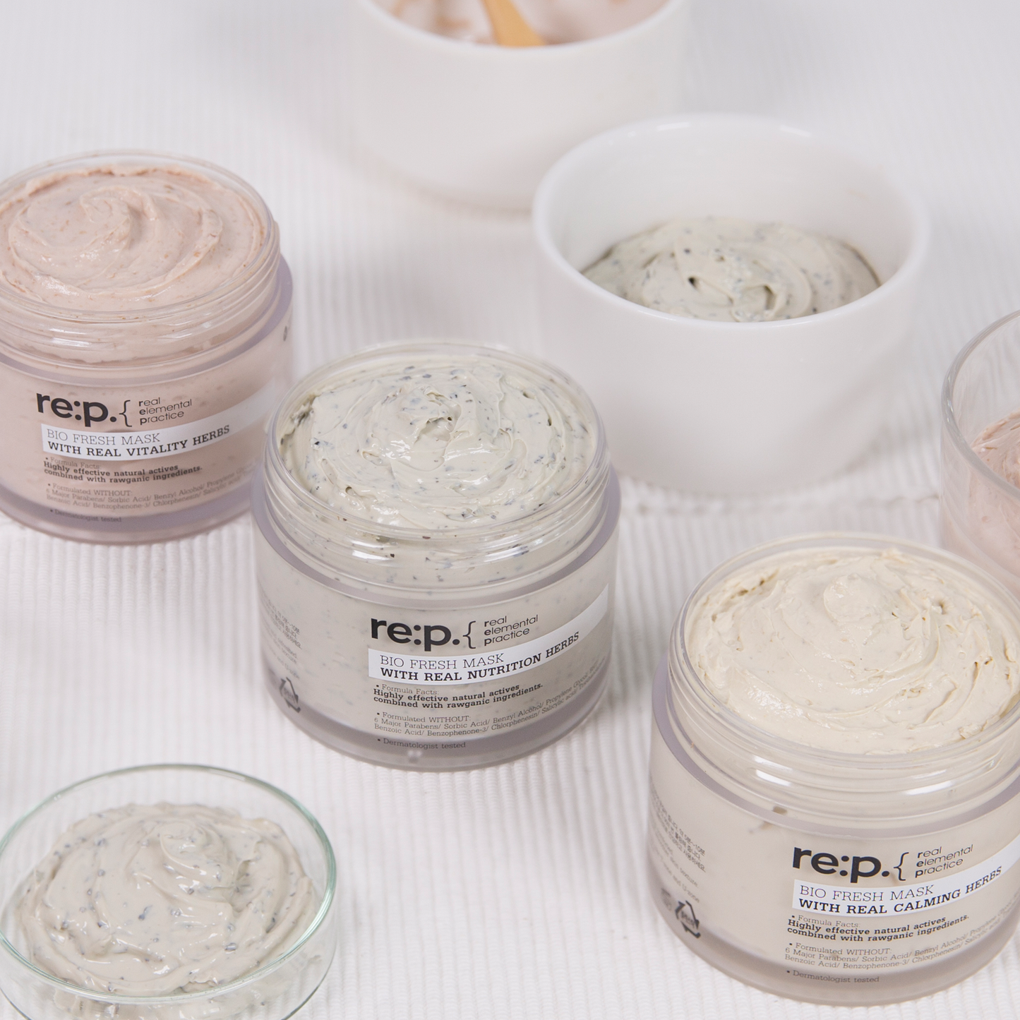 [1BOX / 60EA] RE:P. Bio Fresh Mask with Real Calming Herbs 4.55 oz / 130g