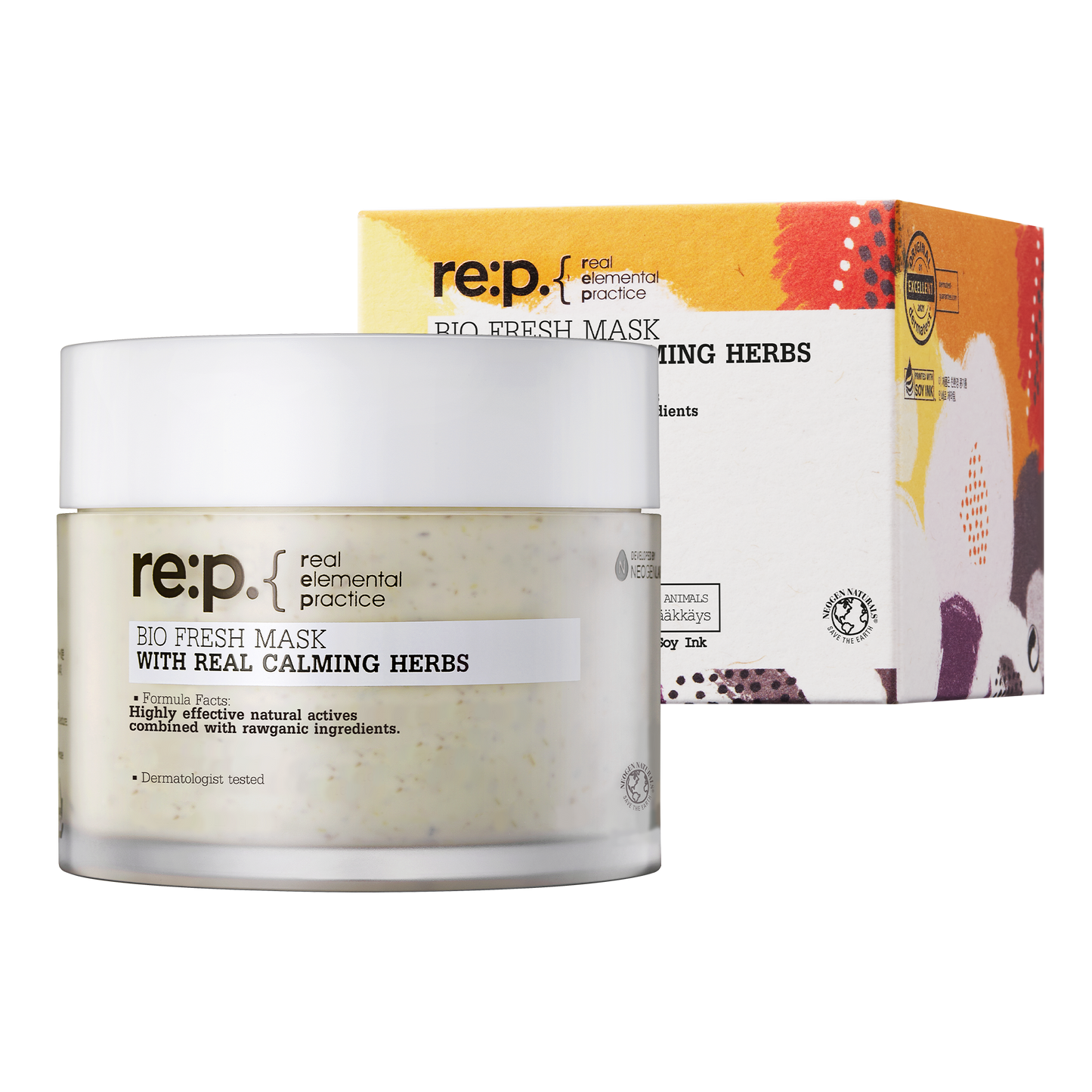 [1BOX / 60EA] RE:P. Bio Fresh Mask with Real Calming Herbs 4.55 oz / 130g