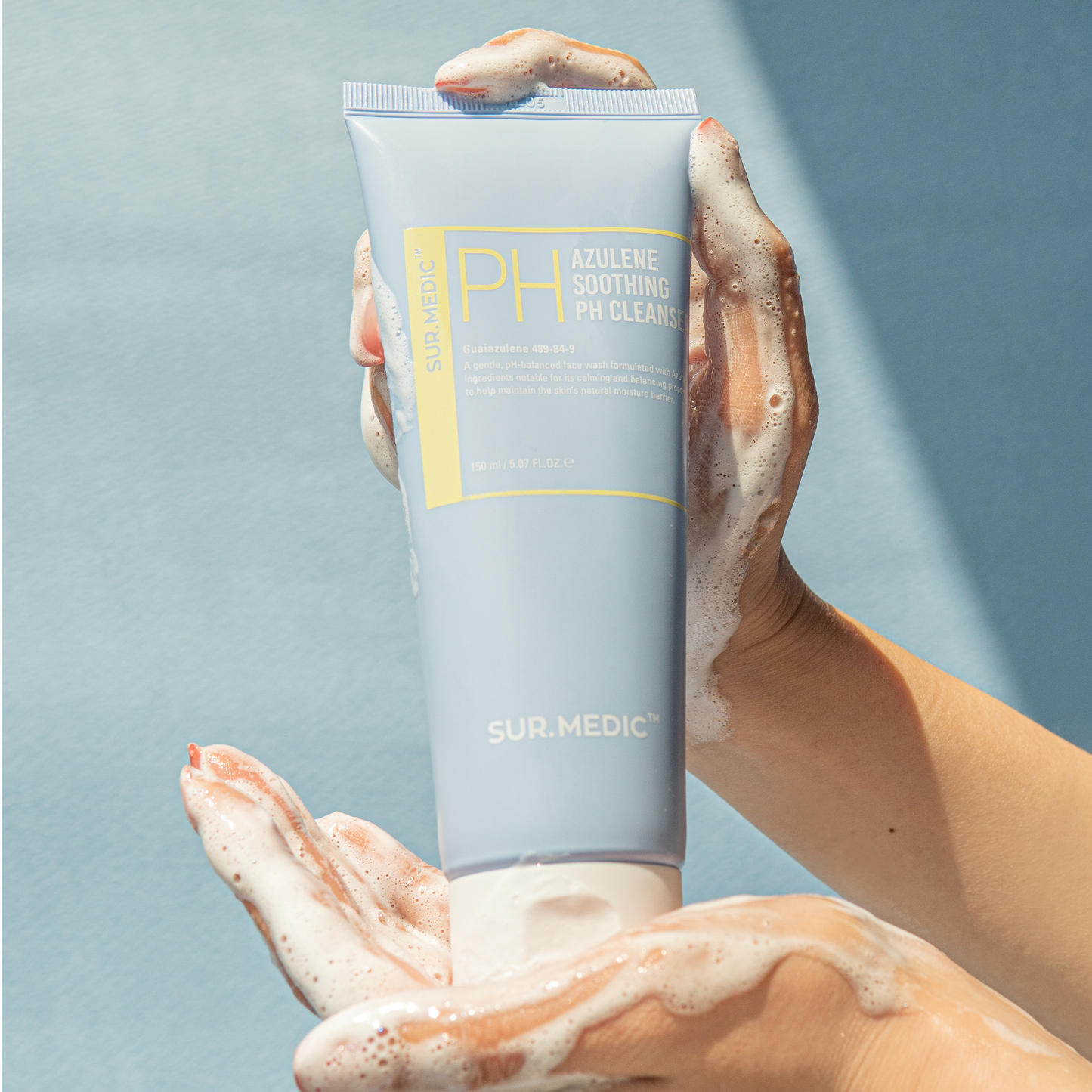 [1BOX / 50ea] SUR.MEDIC+ AZULENE SOOTHING PH CLEANSER 5.07 oz / 150ml
