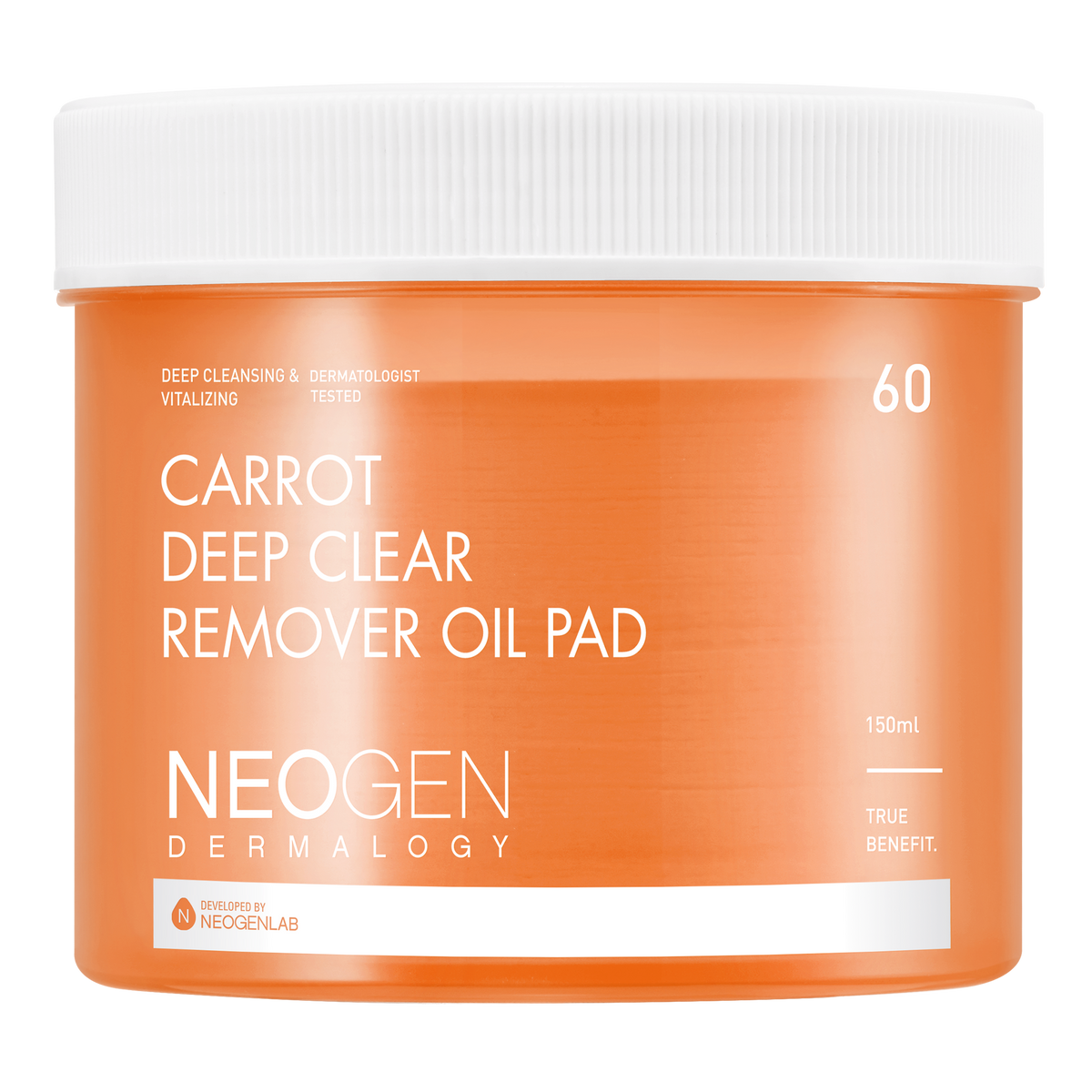 NEOGEN DERMALOGY Carrot Deep Clear Oil Pad 150ml (60 Pads)