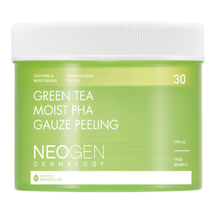 [1BOX / 24ea] NEOGEN DERMALOGY Green Tea Moist Pha Gauze Peeling 190ml (30 Pads)