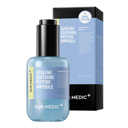 [1BOX / 70ea] SUR.MEDIC AZULENE SOOTHING PEPTIDE AMPOULE 2.7 oz / 80ml