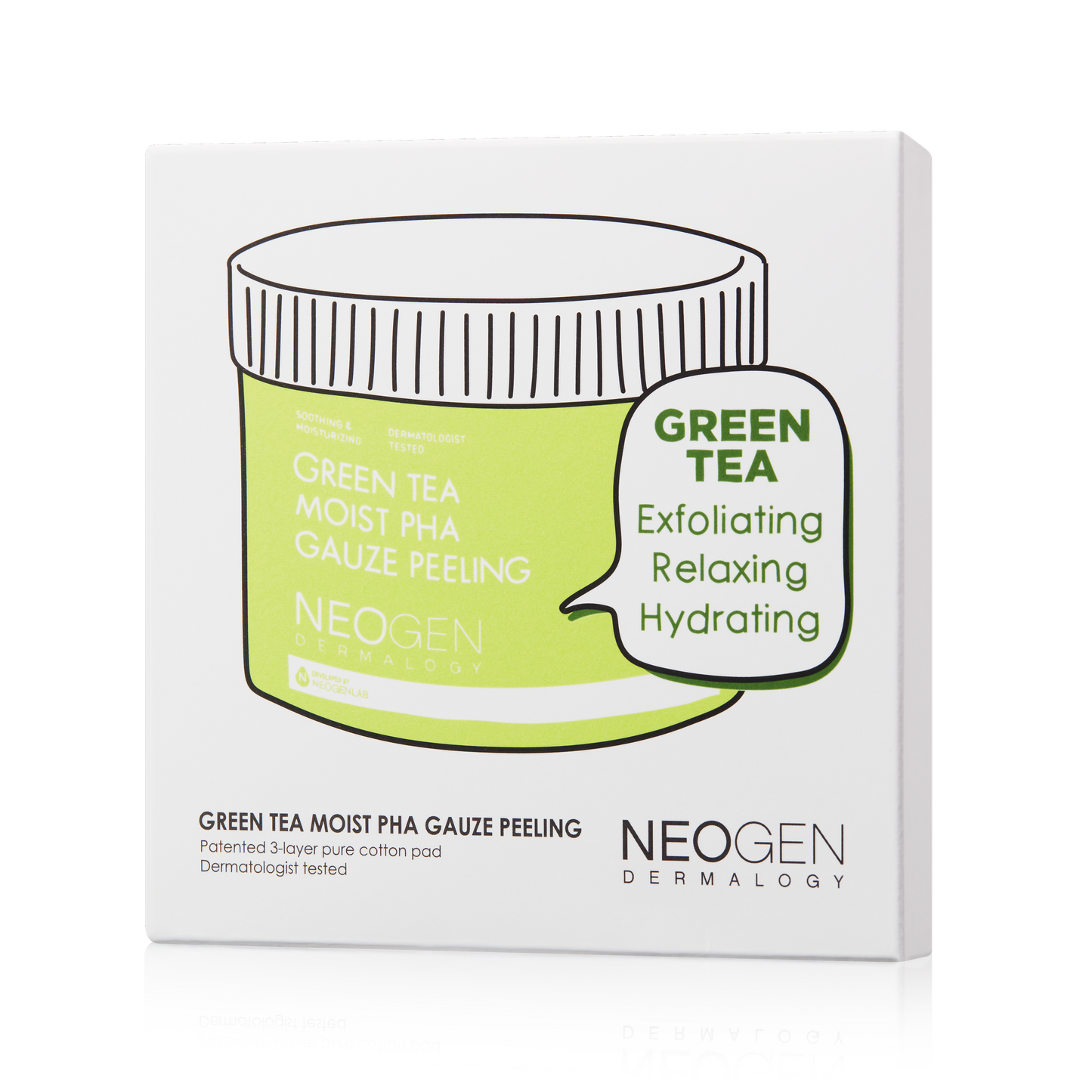 Green Tea Moist Pha Gauze Peeling (10 Pads)