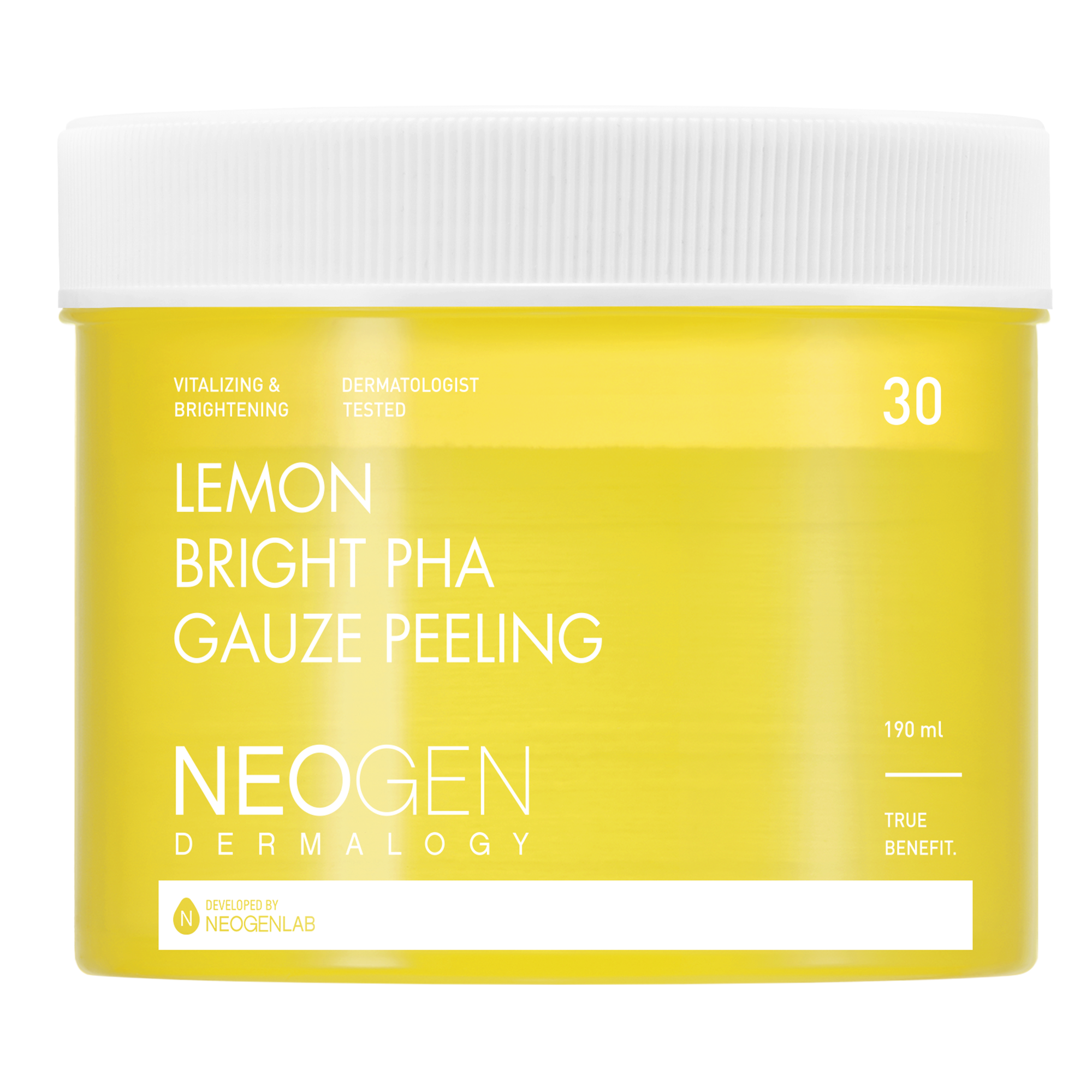 (SALE) NEOGEN DERMALOGY Lemon Bright Pha Gauze Peeling 190ml (30 Pads)-VEGAN