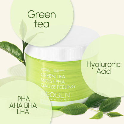 Green Tea Moist Pha Gauze Peeling (10 Pads)