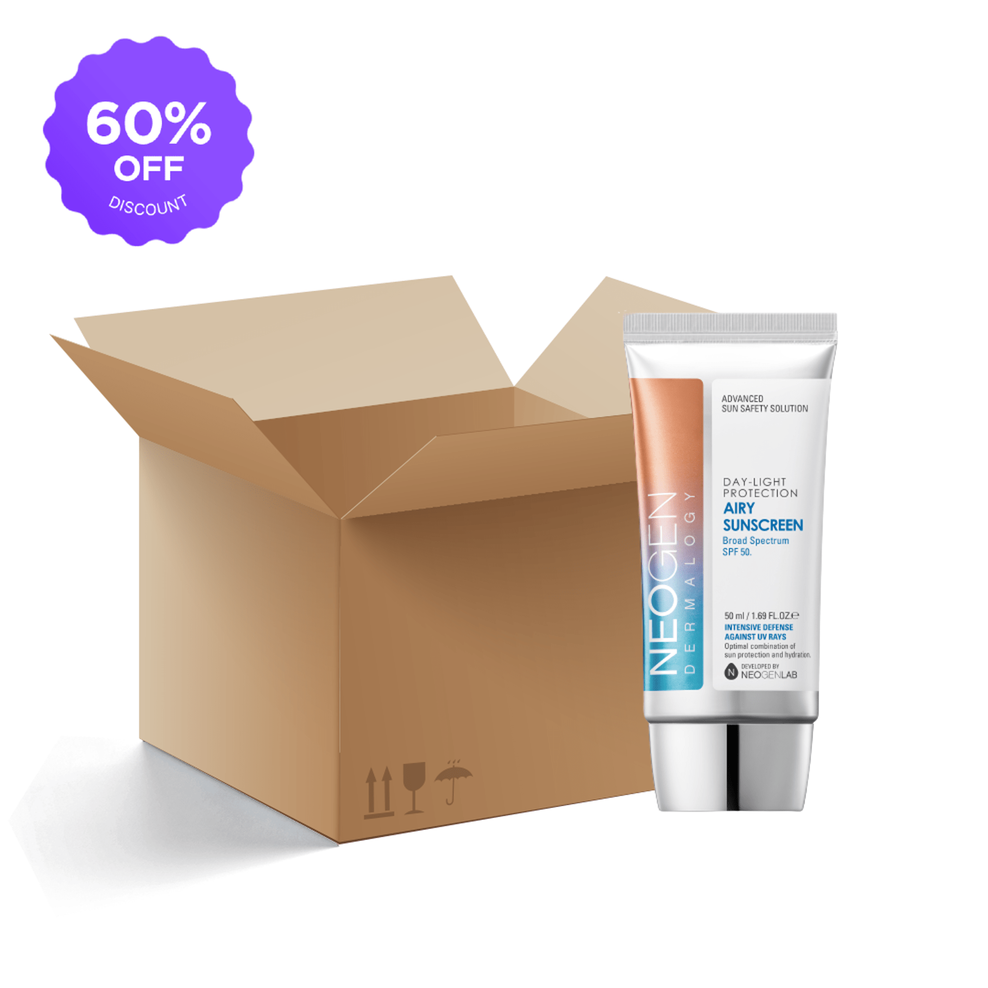 [1BOX / 150ea] NEOGEN DERMALOGY Day-Light Protection Airy Sunscreen SPF50+ / BroadSpectrum 1.65 oz / 50ml