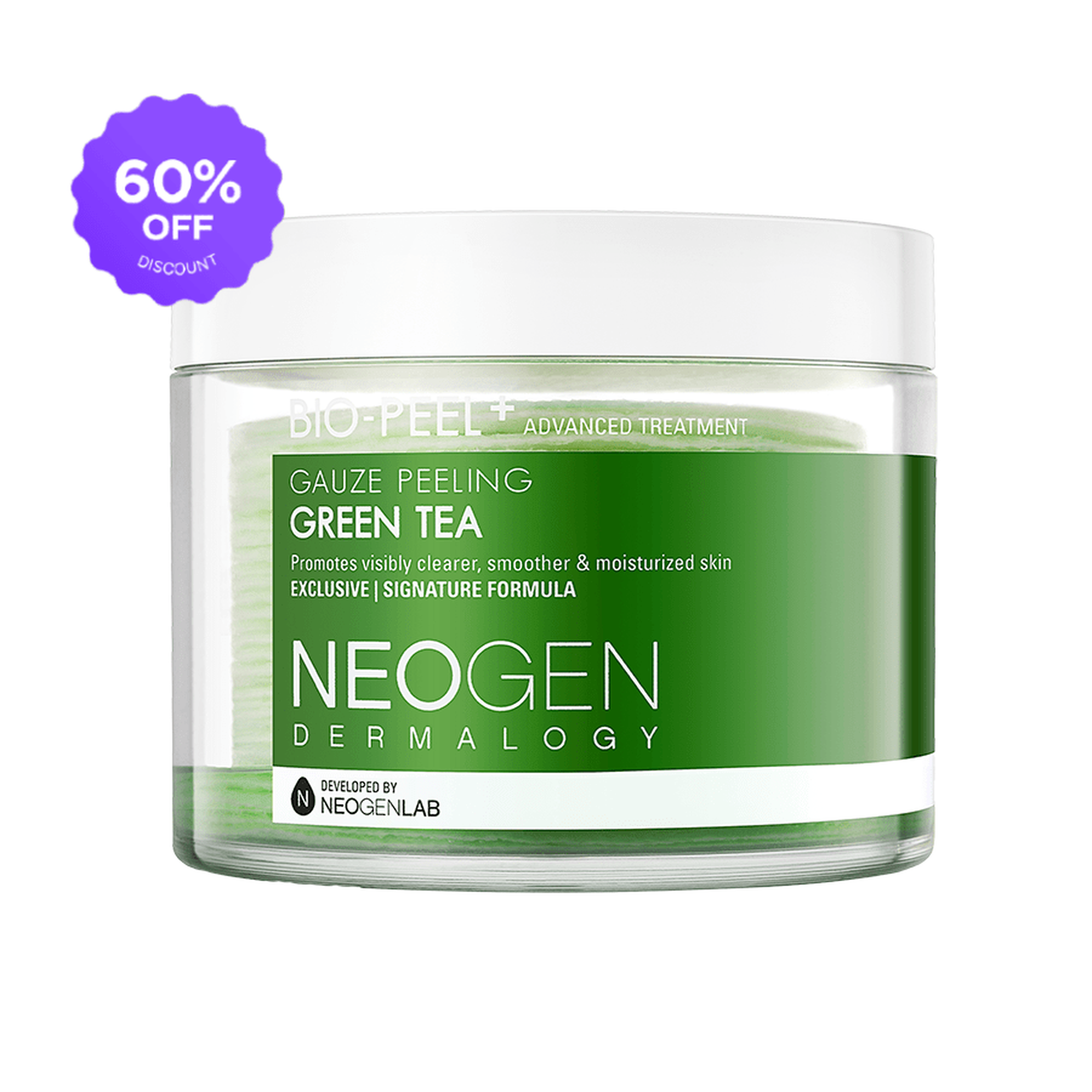 [1BOX / 36ea] NEOGEN DERMALOGY Bio-Peel Gauze Peeling Green Tea 6.76 oz / 200ml (30 Pads)