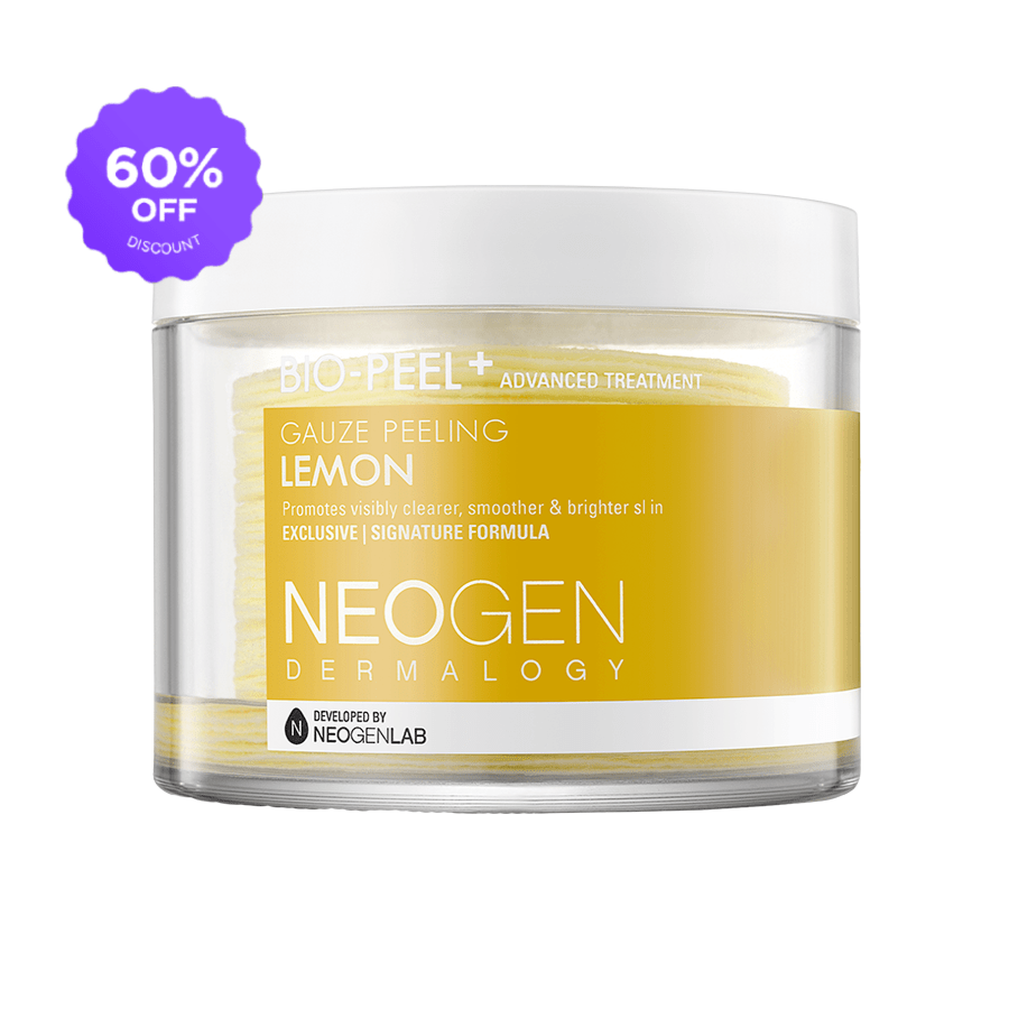 [1BOX / 36ea] NEOGEN DERMALOGY Bio-Peel Gauze Peeling Lemon 6.76 oz / 200ml (30 Pads)