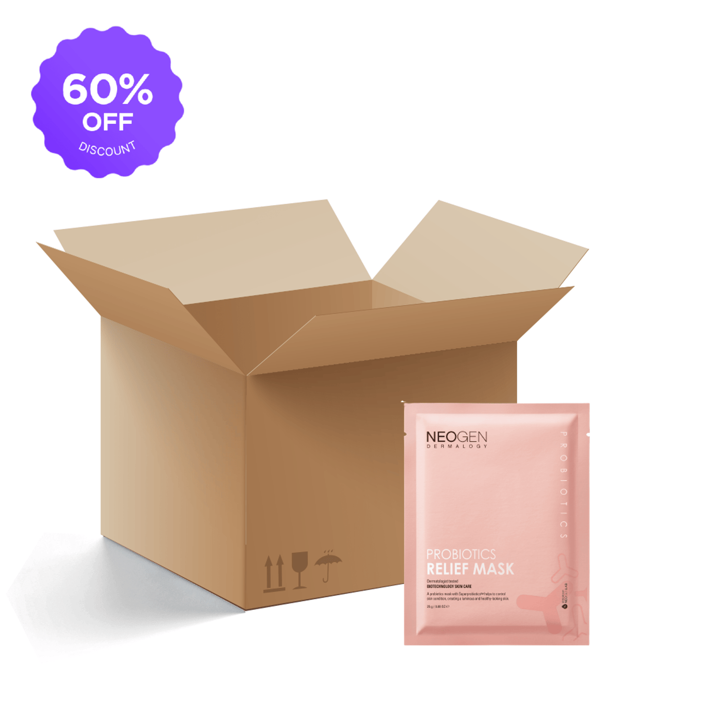 [1BOX / 28ea] NEOGEN DERMALOGY Probiotics Relief Mask (5 Sheets)