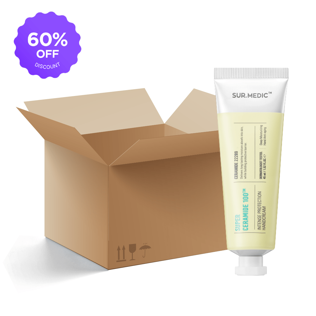 [1BOX / 65ea] SUR.MEDIC+ SUPER CERAMIDE 100 INTENSE PROTECTION HAND CREAM 1.52 oz / 45ml
